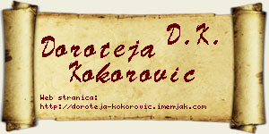 Doroteja Kokorović vizit kartica